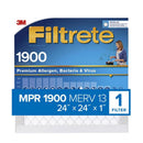 Filtrete 24 in. W X 24 in. H X 1 in. Polypropylene 1900 MPR Pleated Allergen Air Filter 1 pk, Pack of 4