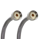 Fluidmaster 3/4 in. Hose Thread X 3/4 in. D Hose Thread 48 in. Stainless Steel Washing Machine Suppl, Pack of 10