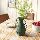 Coastal Small Rattan Vase - Blue