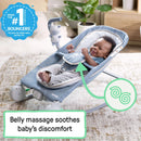2-in-1 Happy Belly Rock To Bounce Massage Baby Seat - Chambray