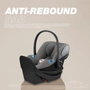 Aton G Swivel Infant Car Seat with SensorSafe - Lava Grey