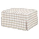 Crawford Gliding Ottoman - Tan Gingham