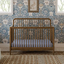 4-in-1 Convertible Spindle Crib - Natural Walnut