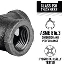STZ Industries 3/4 in. FIP each X 3/4 in. D FIP Black Malleable Iron 90 Degree Elbow, Pack of 5