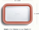 Medium Ceramic Coated Glass Food Storage Container - Perracotta