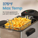3.2qt Stainless Steel Deep Fryer