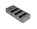 DrawerStore Large Compact Cutlery Organizer - Gray: Silverware Tray, In-Drawer Flatware Storage, Multiple Compartments