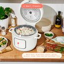 Electric Rice and Grain Cooker - White Icing