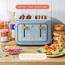 4-Slice Toaster with Touch-Activated Display - Cornflower Blue