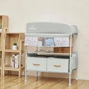 Portable Baby Changing Table with 2 Storage Baskets - Beige
