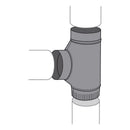 Imperial 8 in. X 8 in. X 8 in. Steel Stove Vent Single Tee