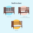3-in-1 Convertible Crib - Rich Cherry