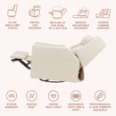 Power Glider Recliner with Heat and Massage - Almond Teddy Loop