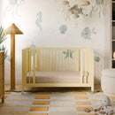Rolli 9-in-1 Convertible All-Stages Crib with Bassinet & Toddler Bed Kits - Pale Yellow
