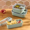 Square Bento Meal Prep Food Storage Container - Sage