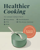 Nonstick Ceramic Sauce Pan with Lid - 1.75 Qt - Navy