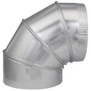 Imperial 9 in. D X 9 in. D Adjustable 90 deg Galvanized Steel Furnace Pipe Elbow, Pack of 8