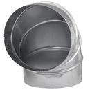 Imperial 9 in. D X 9 in. D Adjustable 90 deg Galvanized Steel Furnace Pipe Elbow, Pack of 8