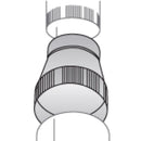 Imperial 5 in. D X 6 in. D Galvanized Steel Stove Pipe Increaser