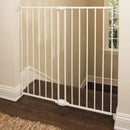 Extra Wide Tall and Wide Metal Baby Gate - White