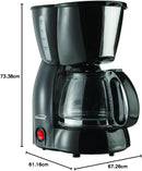 Brentwood 650-Watt 4-Cup Coffee Maker - Black