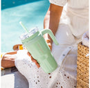 24oz Insulated Stainless Steel Straw Tumbler Mug