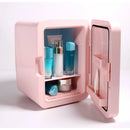 9 Can Beauty Lighted Mirror Countertop Mini Fridge Black: Skincare & Makeup Cosmetic Refrigerator
