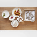 16pc Porcelain Coupe Dinnerware Set