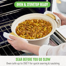 GreenLife 6 Quart Non-Stick Family Meal Slow Cooker with Removable Pot - Cream
