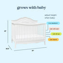 Fiona 4-in-1 Convertible Crib - White