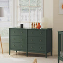 Frem 6-Drawer Dresser - Forest Green