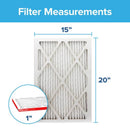 Filtrete 15 in. W X 20 in. H X 1 in. 1000 MPR Pleated Microparticle Air Filter 1 pk, Pack of 4