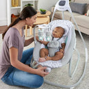 2-in-1 Multi-Direction Compact Baby Swing & Rocker - Grey
