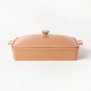 4qt Stoneware Rectangle Baking Dish with Lid - Terracotta Orange