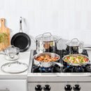 10pc Classic Stainless Steel Cookware Set - Silver