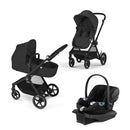 Eos 5-in-1 Travel System Stroller + Lightweight Aton G Infant Car Seat - Moon Black