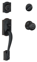 Schlage F60VCAMXGEO716 Combination Lockset, Mechanical Lock, Knob Handle, Round Design, Aged Bronze, Yes, 1 Grade