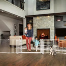 192-Inch 8 Panel Double Door Super Wide 2-in-1 Configurable Metal Safety Gate