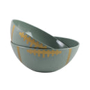 Football Serving Bowls - Sage/Gold