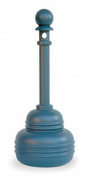 Eagle 1 1/4 gal Cigarette Receptacle, 37 3/4 in Height, 15 1/4 in Base Dia., Plastic, Gray - 1206GRAY