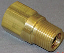 Top Brand Check Valve, 1/8 in, Single, Inline Piston, Brass, MNPT x FNPT - CHK BRS 210-2F2M-B