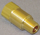 Top Brand Check Valve, 1/8 in, Single, Inline Piston, Brass, MNPT x FNPT - CHK BRS 210-2M2F-F