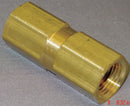 Top Brand Check Valve, 1/2 in, Single, Inline Piston, Brass, FNPT x FNPT - CHK BRS 815-8F8F-F
