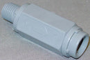 Top Brand Check Valve, 1/4 in, Single, Inline Ball Cone, PVC, MNPT x FNPT - PVC CHK 426-4M4F-F