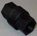 Top Brand Check Valve, 3/8 in, Single, Inline Ball Cone, Glass Filled Polypropylene, FNPT x FNPT - FP CHK 693-6F6F-F