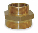 Moon American Fire Hose Adapter, Hex, Fitting Material Brass x Brass, Fitting Size 2 in x 2-1/2 in - 358-2062521