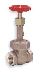 Milwaukee Valve Gate Valve, Valve Class Class 200, Bronze, FNPT Connection Type, Pipe Size - Valves 3/4 in - 1153 3/4"