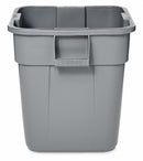 Rubbermaid 28 gal Square Trash Can, Plastic, Gray - FG352600GRAY