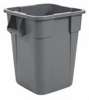 Rubbermaid 40 gal Square Trash Can, Plastic, Gray - FG353600GRAY