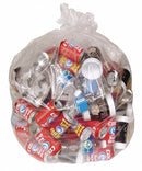 Tough Guy Trash Bag, 65 gal., LLDPE, Coreless Roll, Clear, PK 50 - 4LGH3
